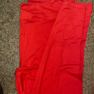 Red leggings